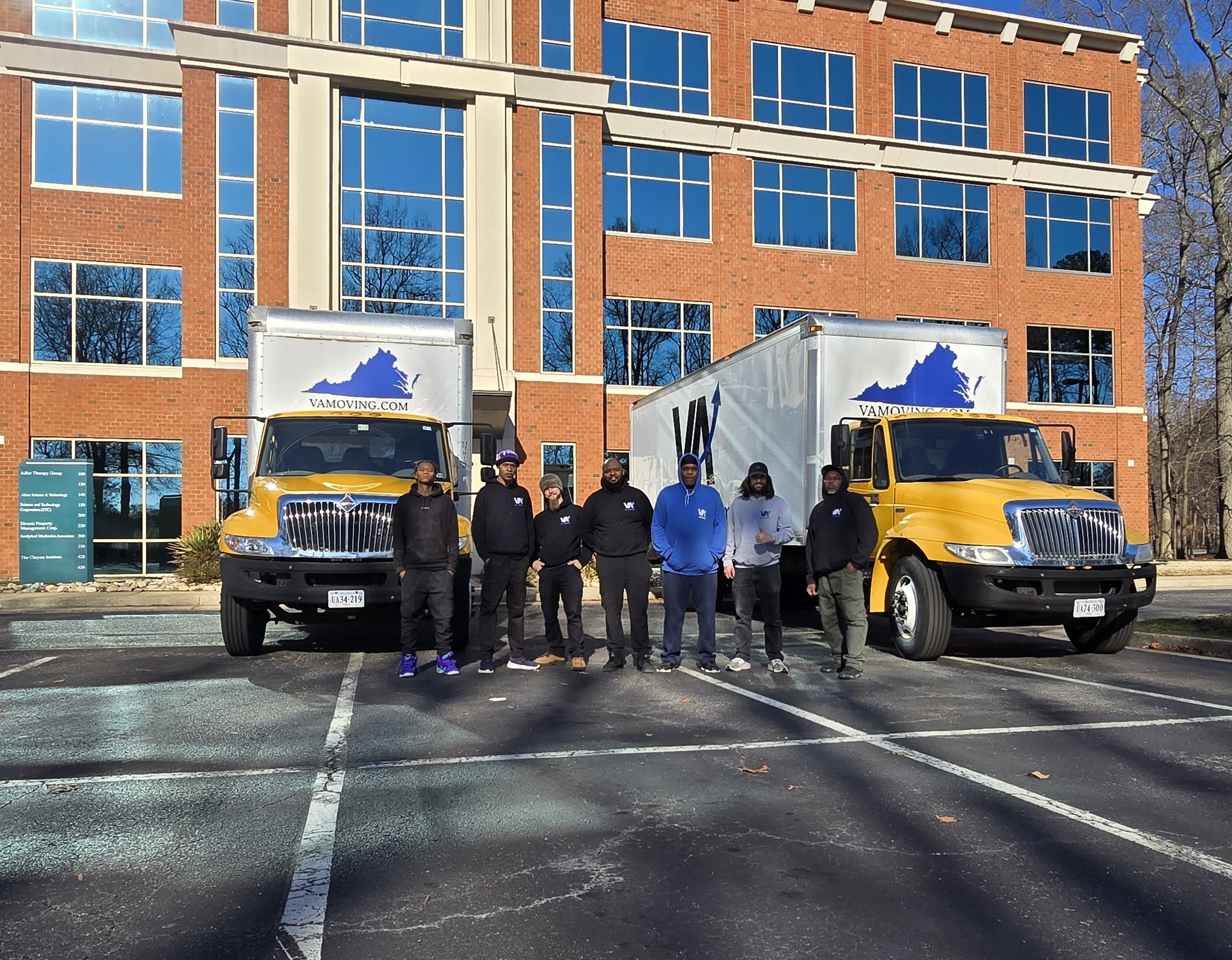 Commercial moving crew and truck